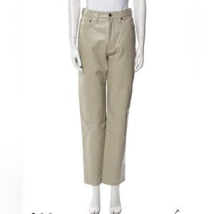 Agolde Grey/Beige Recycled Leather Straight Leg Pants 26